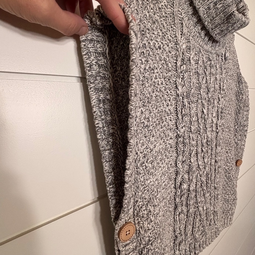 Nula Bug cotton blend turtleneck cable knit sleeveless sweater size US 8 - Picture 8 of 15